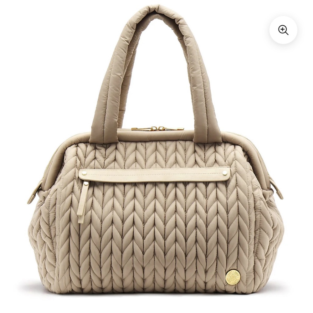 Happ Paige Beige Quilted Diaper Bag